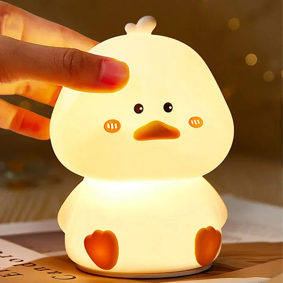 🪿 Cute Duck Squishy Night Light - Perfect Gift 🎁✨