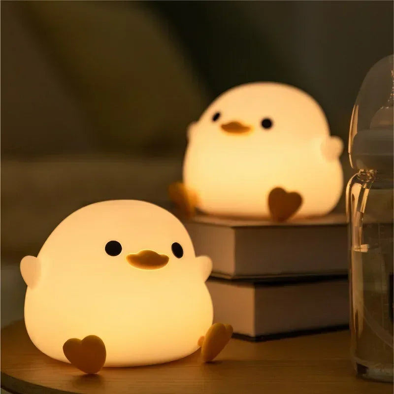 🪿 Cute Duck Squishy Night Light - Perfect Gift 🎁✨