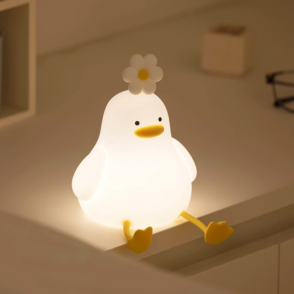 🪿 Cute Duck Squishy Night Light - Perfect Gift 🎁✨