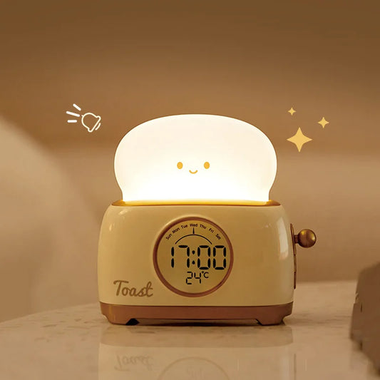 🍞 ✨Toasty Glow Duo – Alarm Clock & Bread Lamp Combo ✨