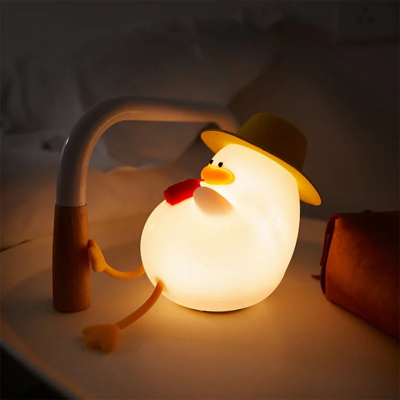 🪿 Cute Duck Squishy Night Light - Perfect Gift 🎁✨