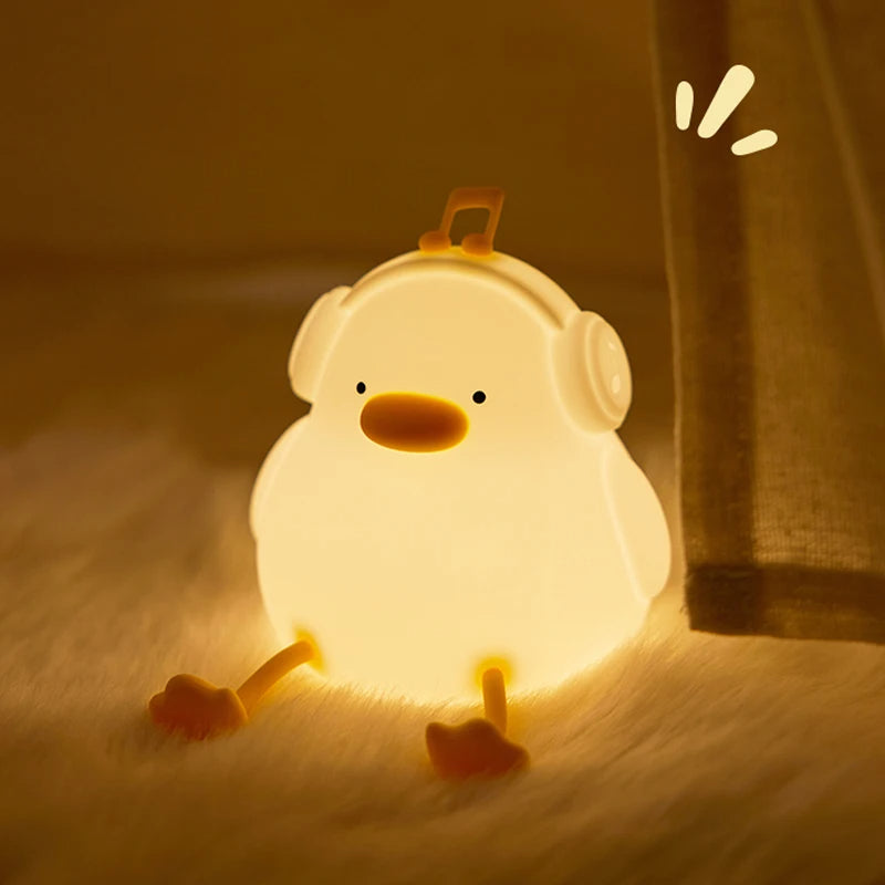 🪿 Cute Duck Squishy Night Light - Perfect Gift 🎁✨